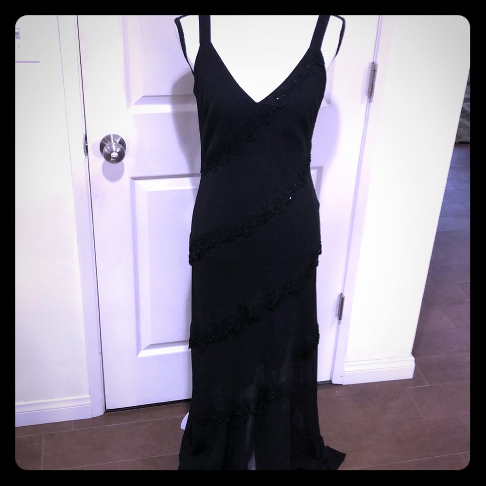 Classic long black gown